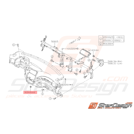 Écrou de levier de frein à main Origine Subaru WRX/STI 08-14 BRZ 13-1936619