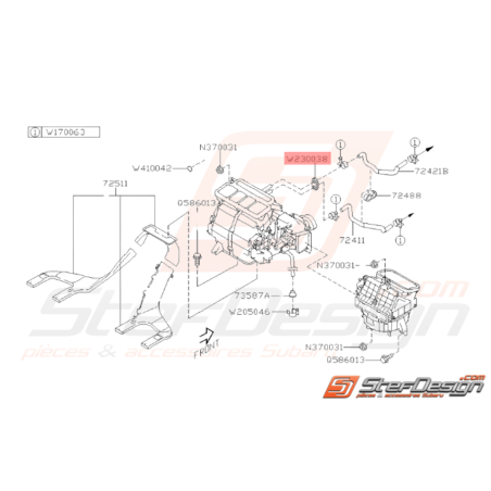 Passe Cable Origine Subaru WRX STI 2001 - 2014 BRZ 2013 - 201936673