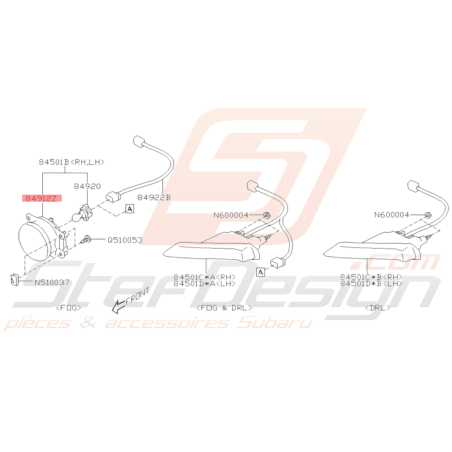 Feu Antibrouillard Avant Droit Origine Subaru BRZ 2013 - 201636723