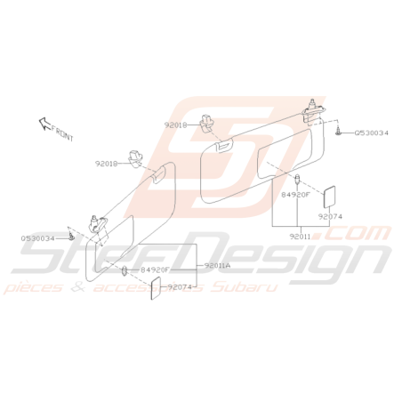 Schéma Pare Soleil Origine Subaru BRZ 2013 - 201936729