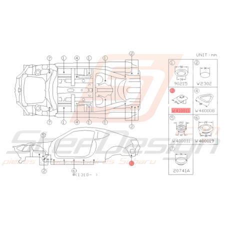 Bouchon Origine Subaru  GT 93 - 00 WRX STI 01 - 07 BRZ 13 - 1936766