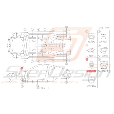 Bouchon D10 Origine Subaru BRZ 2013 - 201936770