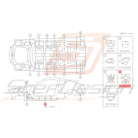 Bouchon D18 Origine Subaru BRZ 2013 - 201936771