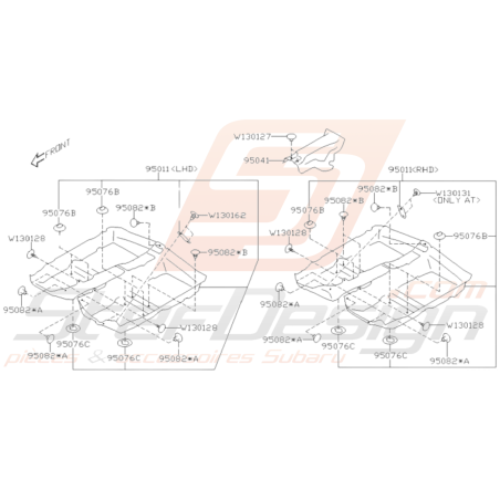 Schéma Moquette Origine Subaru BRZ 2013 - 201936785