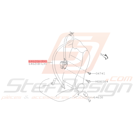 Ceinture Avant Origine Subaru BRZ 2013 - 201936829