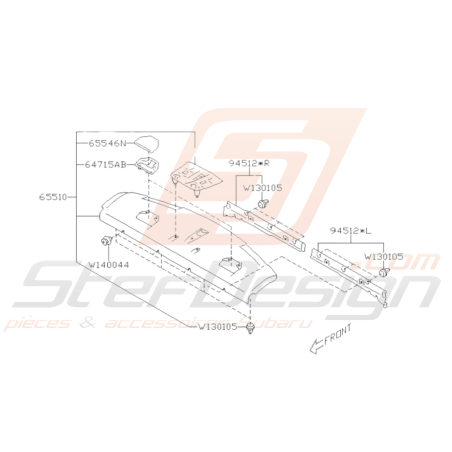 Schéma Tablette Arrière Origine Subaru BRZ 2013 - 201936846