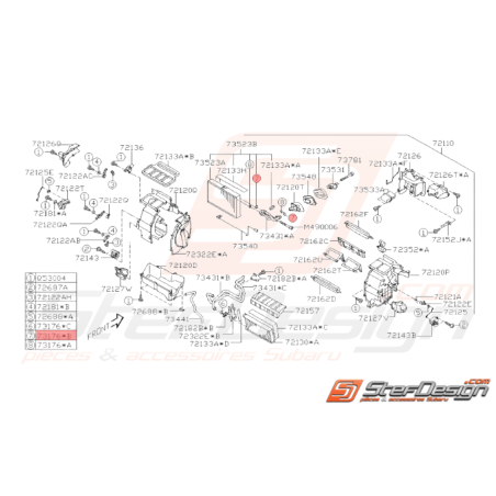 Joint torique de climatisation Origine Subaru WRX STI 2008 - 201436854