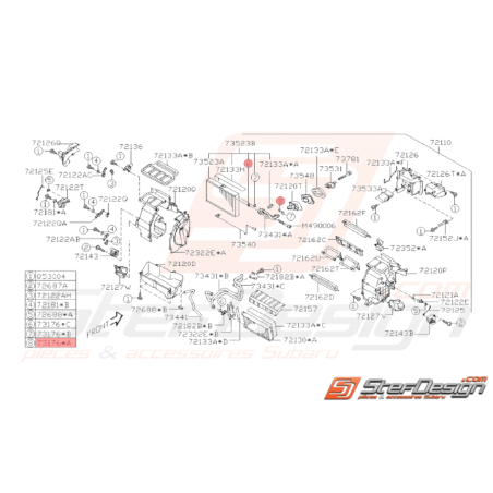 Joint torique de climatisation Origine Subaru WRX STI 2008 - 201436859