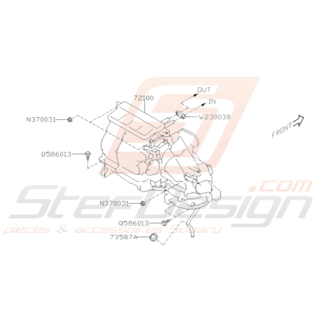 Schéma Système de Chauffage Origine Subaru BRZ 2013 - 201936873