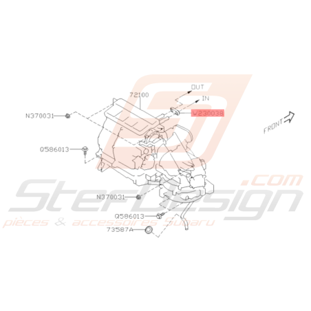 Passe Cable Origine Subaru WRX STI 2001 - 2014 BRZ 2013 - 201936876