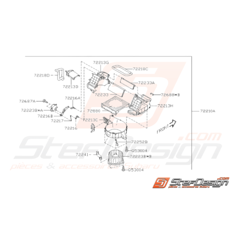 Schéma Ventilateur et Unité de Refroidissement Origine Subaru WRX STI 08-1436883