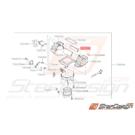 Obturateur de Soufflerie Origine Subaru WRX STI 2008 - 201436891