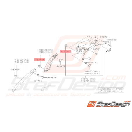 Agrafe Origine Subaru WRX STI 10/04/2005 - 2014 BRZ 2013 - 201936923