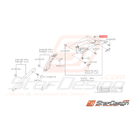 Support Pare Choc Origine Subaru WRX STI 2008 - 201436944