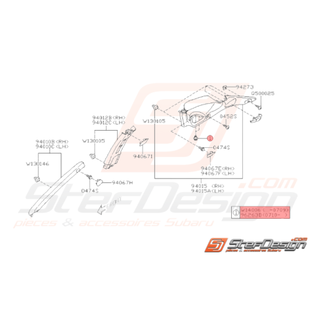 Capuchon de Montant Origine Subaru STI 2008 - 201436946