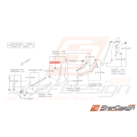 Agrafe Origine Subaru WRX STI 10/04/2005 - 2014 BRZ 2013 - 201936974