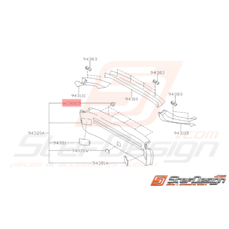 Agrafe Origine Subaru WRX STI 10/04/2005 - 2014 BRZ 2013 - 201936995