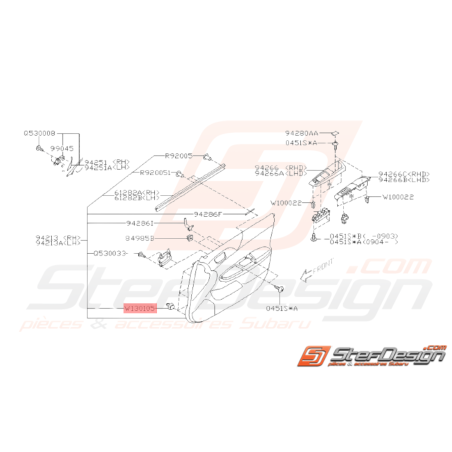 Agrafe Origine Subaru WRX STI 10/04/2005 - 2014 BRZ 2013 - 201937011