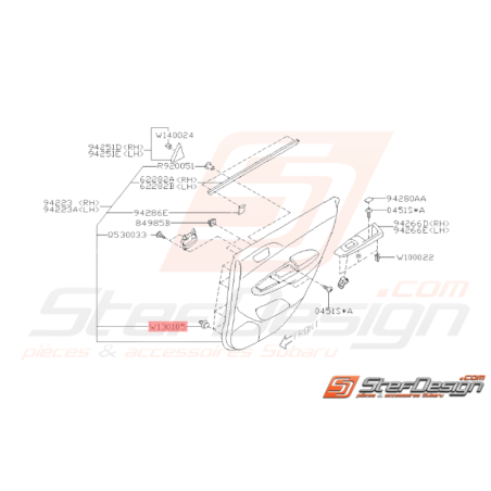 Agrafe Origine Subaru WRX STI 10/04/2005 - 2014 BRZ 2013 - 201937030