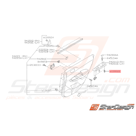 Agrafe Origine Subaru WRX STI 2005 - 201437034