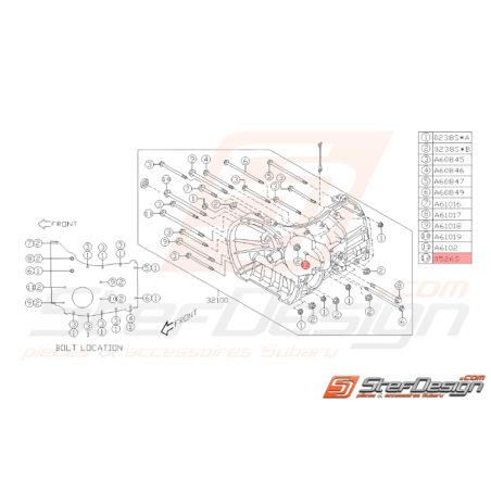 Goupille Origine Subaru WRX 2008 - 201037049