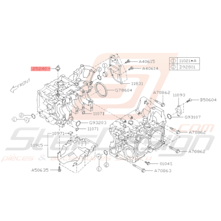 Contacteur de pression d'huile Origine Subaru 1995 - 201937050