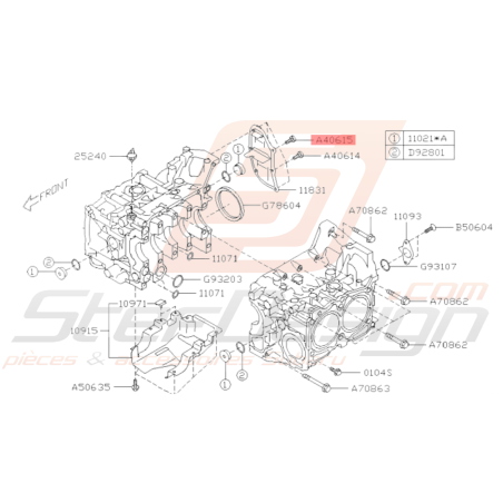 Boulon Douille Origine Subaru WRX 06-10 STI 06-19 FORESTER 05-0737053