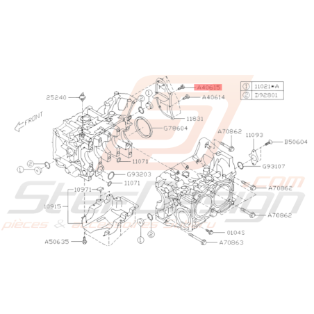 Boulon Douille Origine Subaru WRX 2006 - 2010 STI 2006 - 201937053