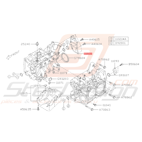 Couvercle séparateur d'huile Subaru GT 93-00 WRX 01-10 STI 01-1937054