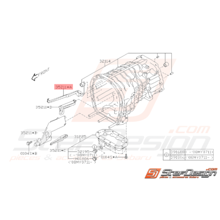 Guide d'Huile Origine Subaru STI 2008 - 201437058