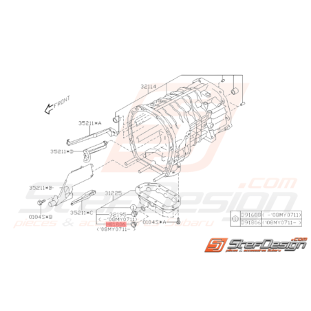 Bouchon de pont arrière Origine Subaru STI Levorg37067