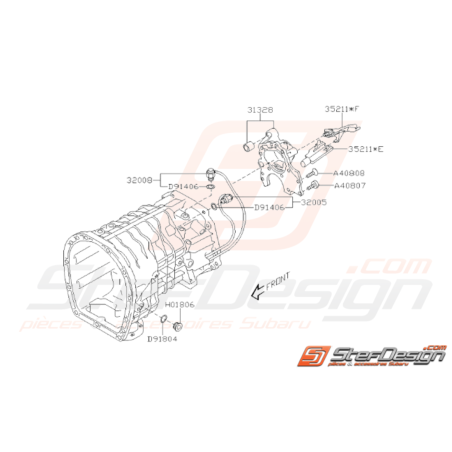 Schéma Interrupteur et Couvercle de Pompe Origine Subaru STI 2008 - 201437070
