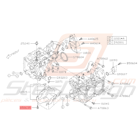 Vis de fixation Subaru GT WRX STI BRZ et Toyota GT8637107