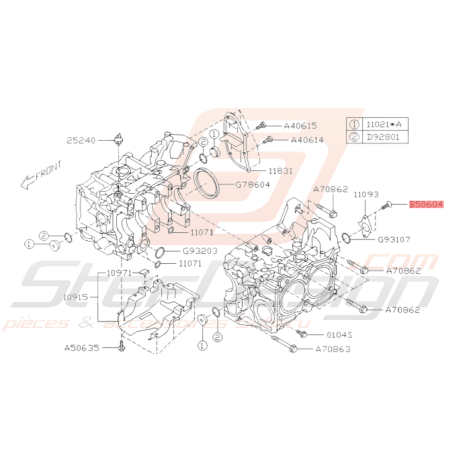 Vis couvercle séparateur d'huile Subaru GT 93-05 WRX STI 01-05 / 05/06-1937110