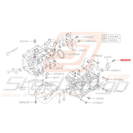 Vis Couvercle Séparateur D'huile Subaru GT 93-00 WRX STI 01-05 / 05/06-19 FORESTER Turbo 97-02/05-0737110