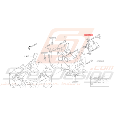 Fixation Faisceau Batterie Origine Subaru WRX 06-10 STI 06-19 FORESTER 05-0737120