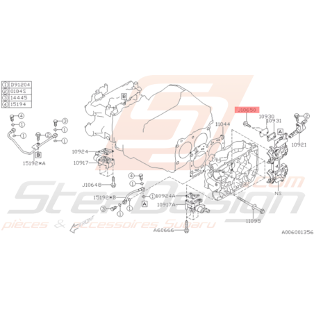 Vis de fixation crépine d'huile boite 6 vitesses WRX 06-10 STI 01-1937133