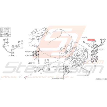 Couvercle retour d'huile cam variable WRX 06 - 10 STI 01 - 1937134