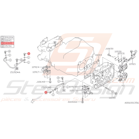 Vis banjo d'arriver d'huile Origine Subaru WRX 06-10 STI 01-19 AVCS37138