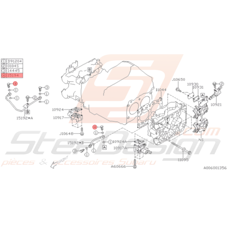 Vis banjo d'arriver d'huile Origine Subaru WRX 06-10 STI 01-1937139