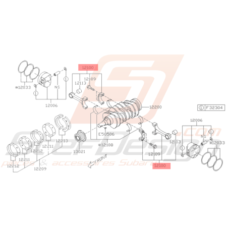 Bielle Origine Subaru STI (2.5 L) 2008 - 201937143