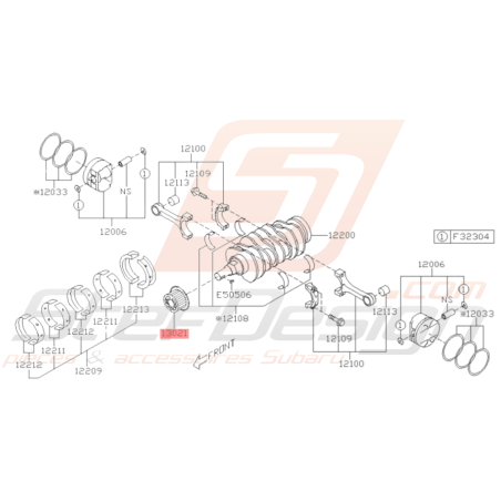 Poulie Crantée de Vilebrequin Origine Subaru WRX 01-16 STI 01-1937148