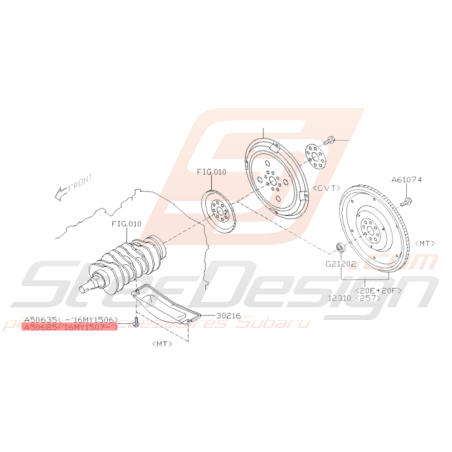 Vis Origine Subaru STI 07/2010 - 2014 / 07/2016 - 201937154