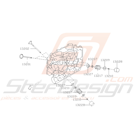 Schéma Système de Soupapes Origine Subaru STI 2015 - 201937156