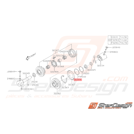 Plaque de Friction Origine Subaru STI 2001 - 201437183