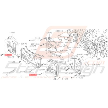 Vis fixation Carter cache-courroie GT 93-00 WRX 01-10 STI 01-19 FORESTER 97-02/05-0737204