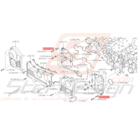 Guide de courroie distribution au niveau des poulies Origine Subaru GT WRX STI 99-19 FORESTER 05-0737214