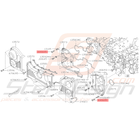 Vis de guide Courroie de distribution niveau des poulies Origine Subaru GT WRX STI FORESTER37215