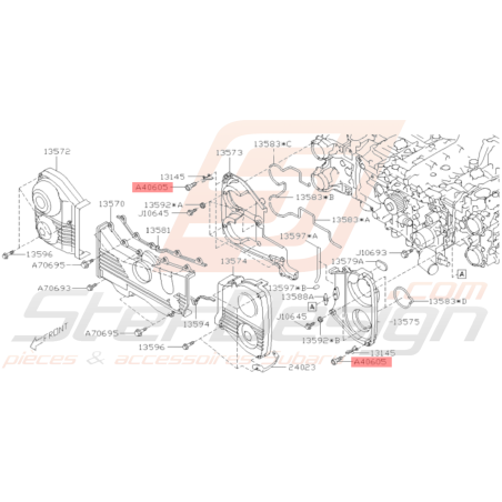 Vis de guide Courroie de distribution niveau des poulies Origine Subaru GT WRX STI37215
