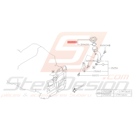 Bouchon remplissage d'huile subaru GT 93-00 WRX/STI 01/04/2003 à 201937227